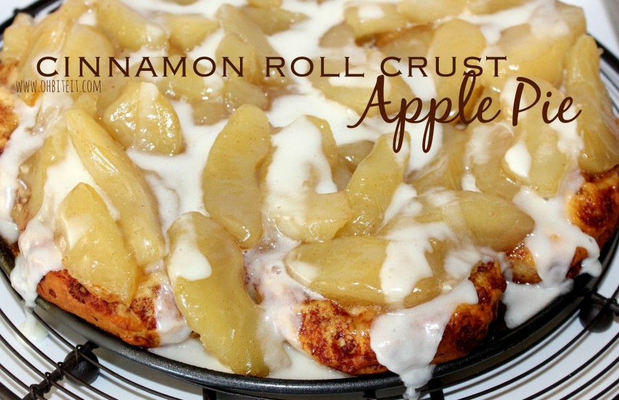 Cinnamon Roll Crust Apple Pie!