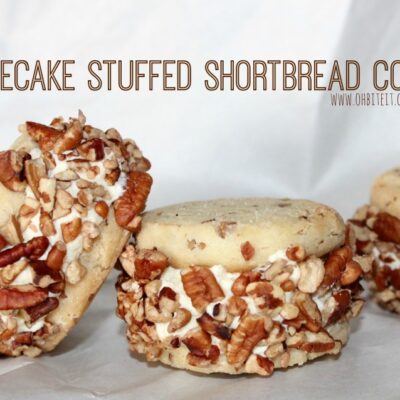 ~Cheesecake Stuffed Shortbread Cookies!