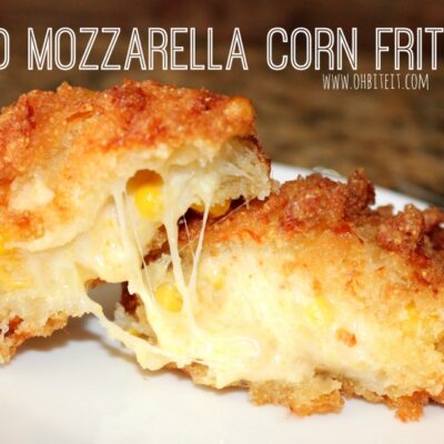 ~Fried Mozzarella Corn Fritters!