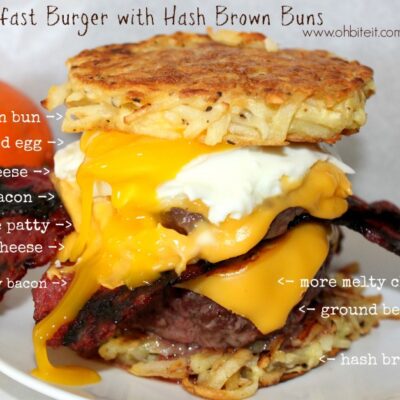 ~Breakfast Burger with Hash Brown Buns!