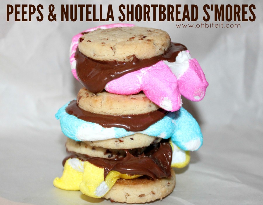PEEPS & Nutella Shortbread S'mores!