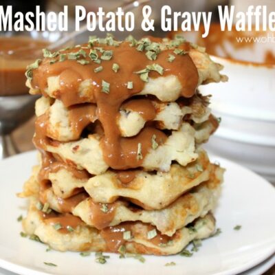 ~Mashed Potato & Gravy  Waffles!