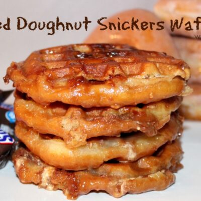 ~Glazed Doughnut Snickers Waffles!