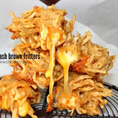 ~Cheesy Hash Brown Fritters!