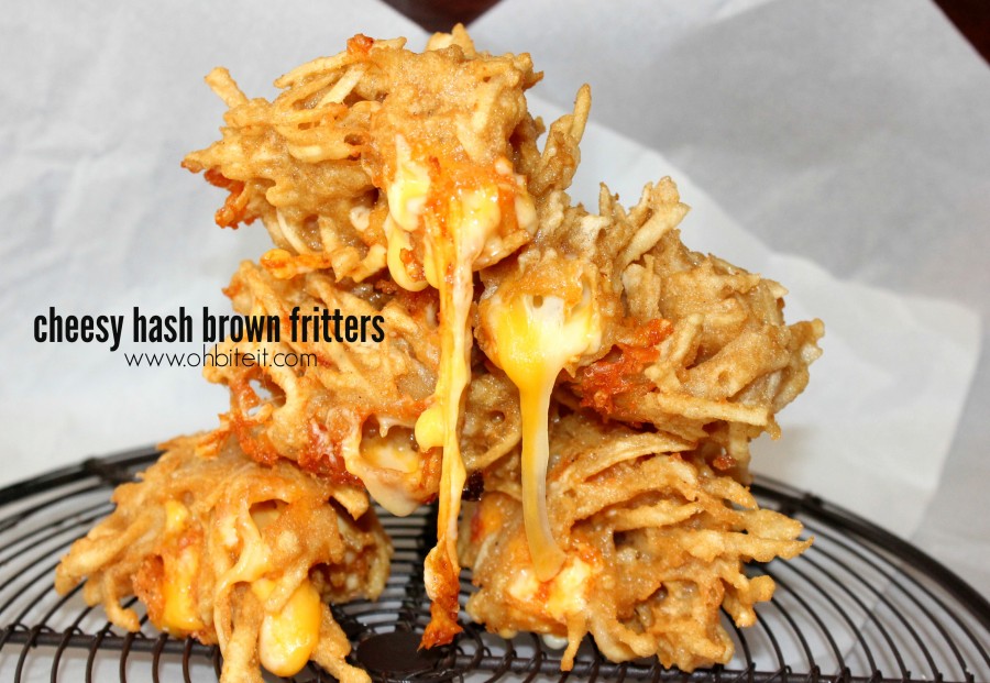 Cheesy Hash Brown Fritters!