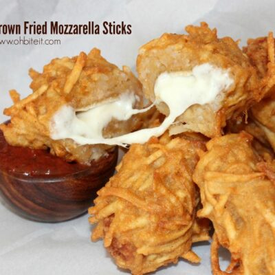 ~Hash Brown Fried Mozzarella Sticks!