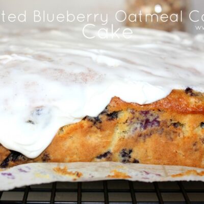 ~Frosted Blueberry Oatmeal 'Cookie' Cake!