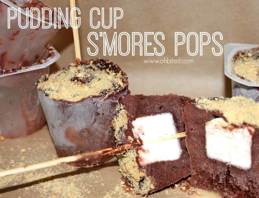 Pudding Cup Smores Pops!