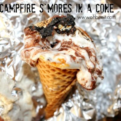 ~S'Mores Campfire Ice Cream Cones!