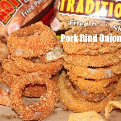 ~Pork Rind {Chicharrón} Onion Rings!