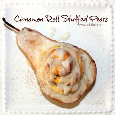 ~Cinnamon Roll Stuffed Pears!