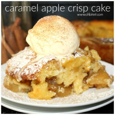 ~Caramel Apple Crisp Cake!