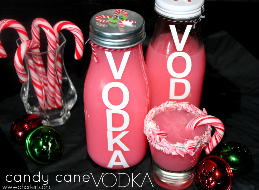 Candy Cane Vodka Shots!
