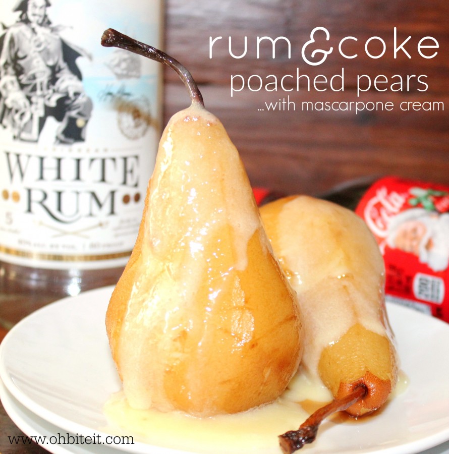 Rum & Coke Poached Pears!