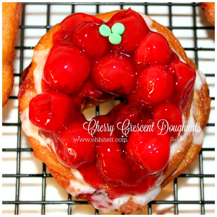 Cherry Crescent Doughnuts!