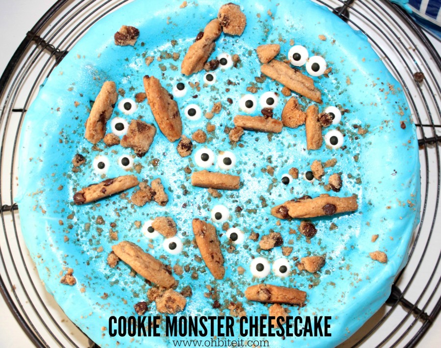 cookie monster cheesecake!