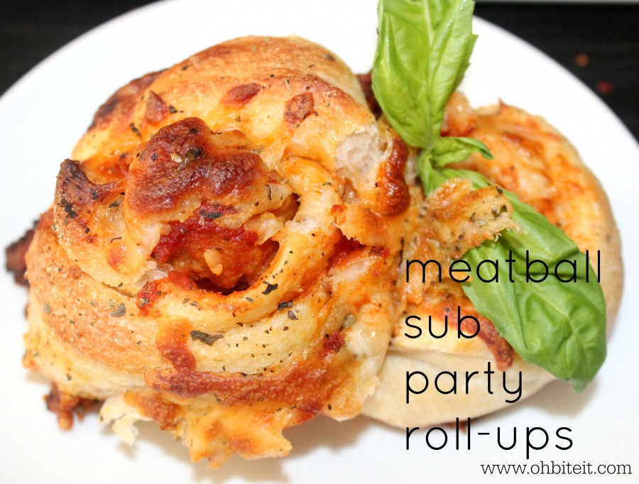 Meatball Sub Party Roll-ups!
