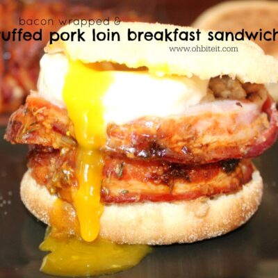 ~Stuffed Pork Loin Breakfast Sandwiches!