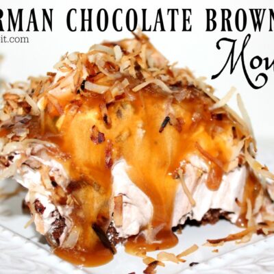 ~German Chocolate Brownie Mousse Pie!