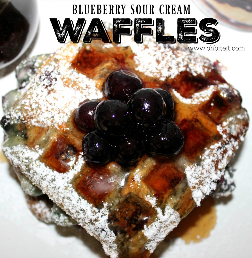 ~Blueberry Sour Cream Waffles!