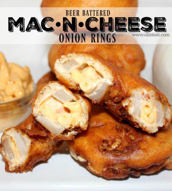Mac n Cheese Stuffed Onion Rings! Oh Bite It