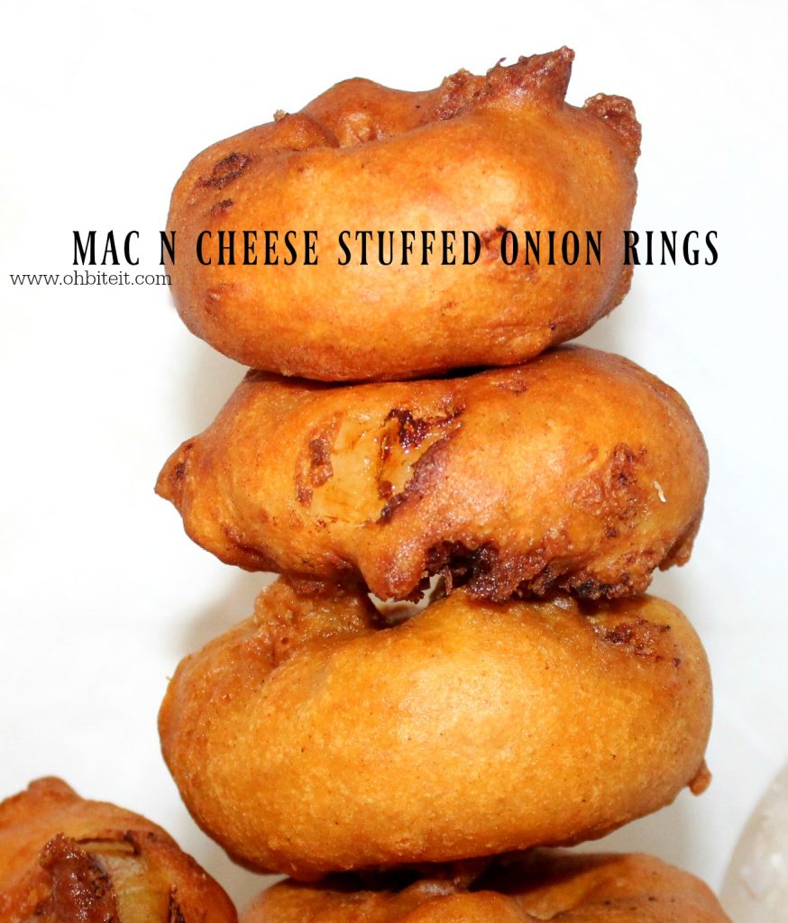 ~Mac n Cheese Stuffed Onion Rings!