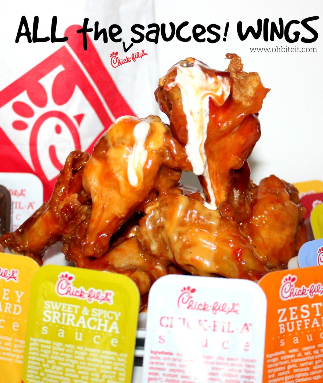 ALL the ChickFilA sauces — WINGS! Oh Bite It