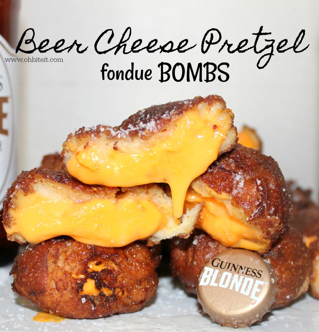 Beer Cheese Pretzel FONDUE BOMBS! Oh Bite It