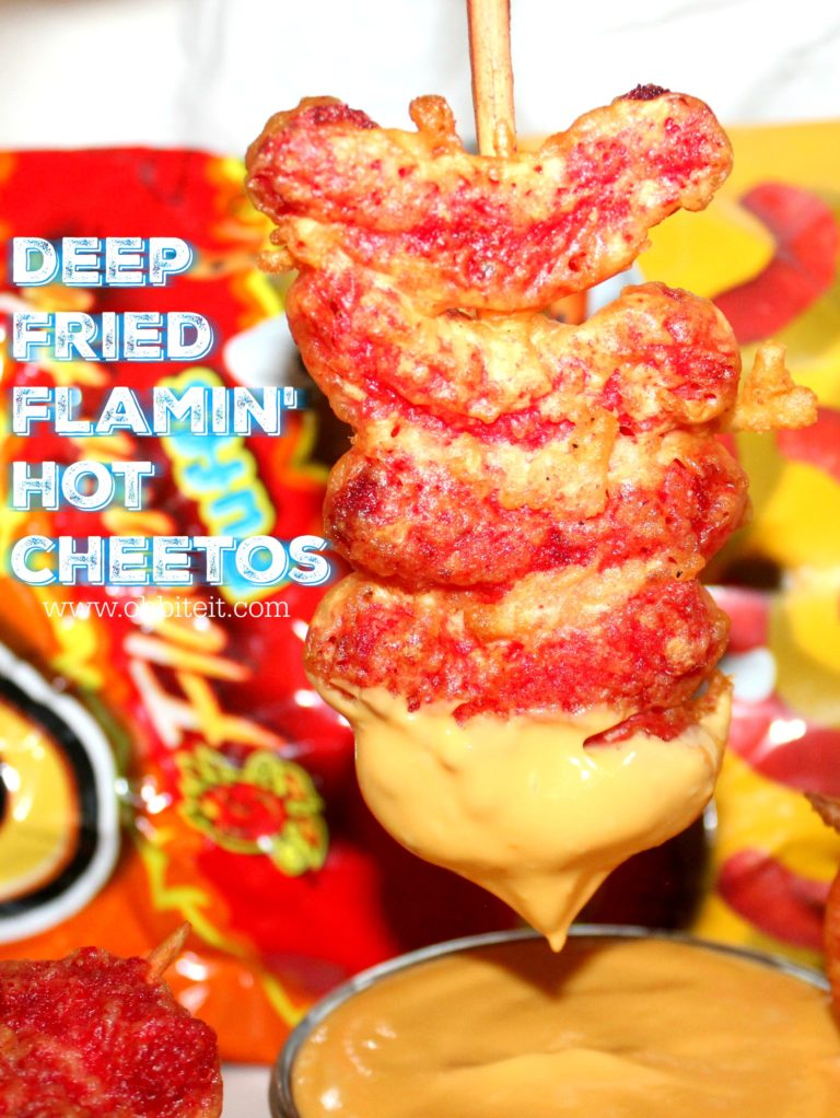 Deep Fried Flamin’ Hot CHEETOS! Oh Bite It