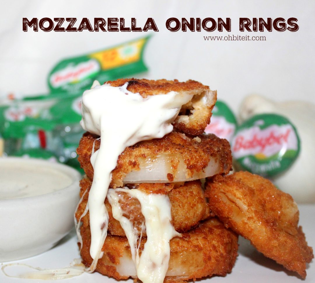 Mozzarella Onion Rings! Oh Bite It