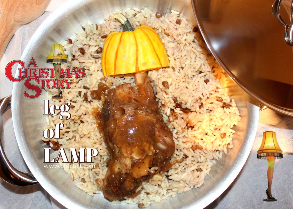 ~Holiday movie inspired: Braised “Leg of Lamb (lamp)”.. with Lentil Rice! – by Lagostina!