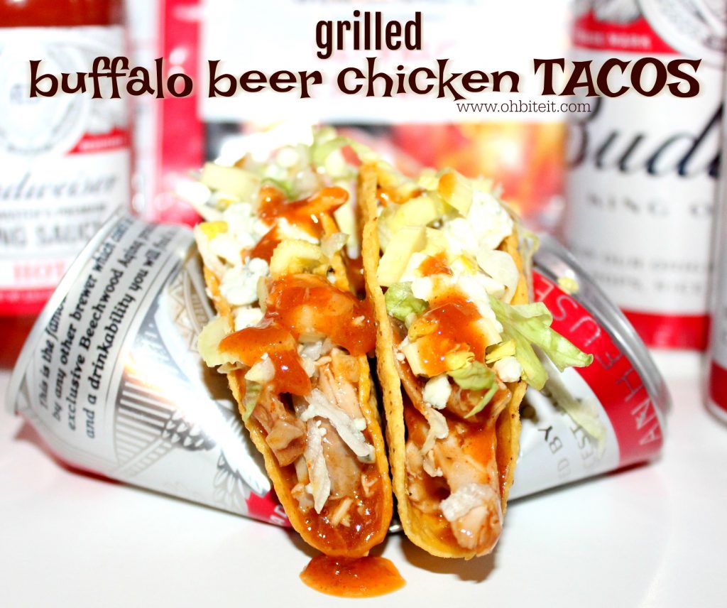 ~Grilled Buffalo BEER Chicken Tacos!