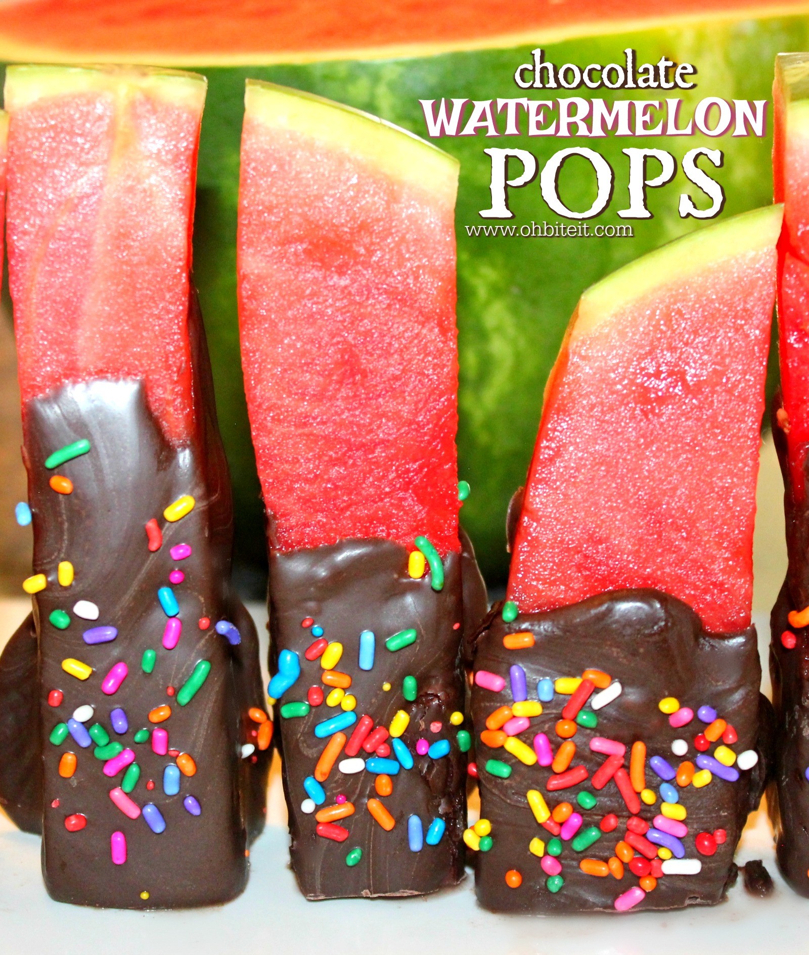 ~Chocolate Watermelon Pops!