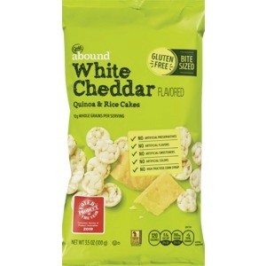 ~Gold Emblem Abound Bite-Sized White Cheddar Quinoa & Rice Cakes!