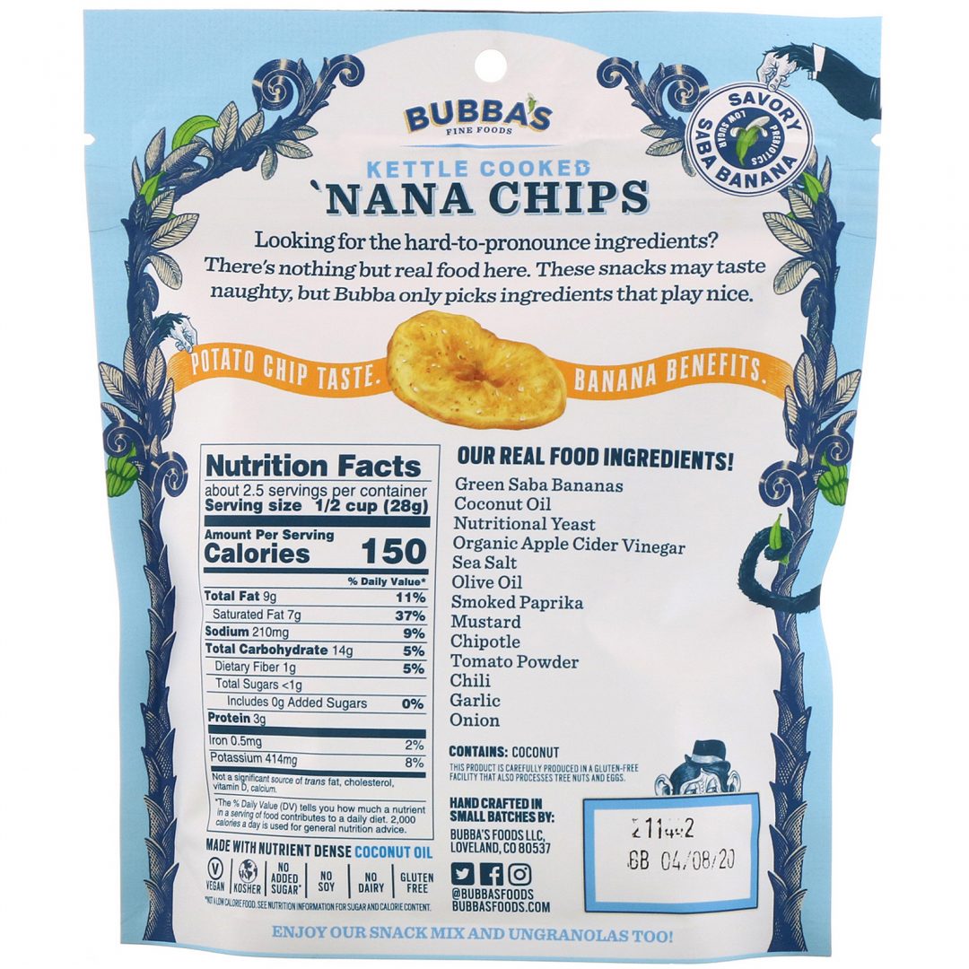 BUBBA’S Fine Foods Nana Chips! Oh Bite It
