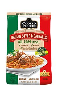 ~Cooked Perfect –  ALL Natural Meatballs!